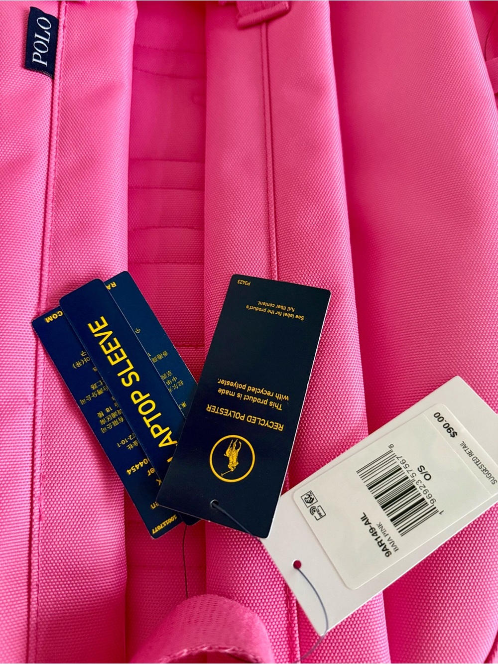 NWT Polo Ralph Lauren Pink Polo Bear Backpack - Picture 8 of 15